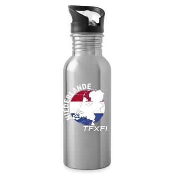 Texel - Trinkflasche mit integriertem Trinkhalm - Lightsilver - Rechts
