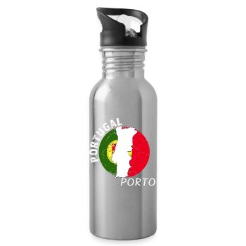 Porto - Trinkflasche mit integriertem Trinkhalm - Lightsilver - Rechts