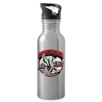 Brasilianische Jiu-Jitsu-Kampfkünste - Trinkflasche mit integriertem Trinkhalm - Lightsilver - Rechts