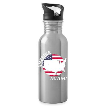 Miami - Gourde avec paille intégrée - argent clair - Droite