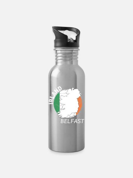 Belfast - Trinkflasche mit integriertem Trinkhalm - Lightsilver