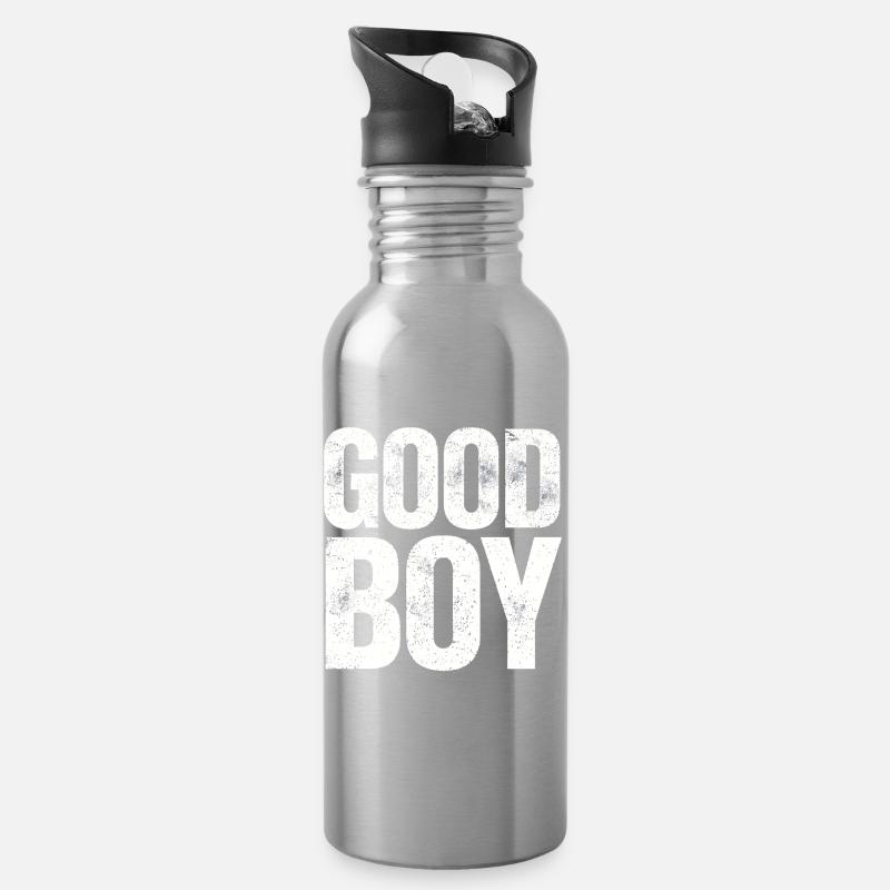 Good Boy - Water bottle with straw - silver