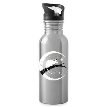 Opossum - Trinkflasche mit integriertem Trinkhalm - Lightsilver - Rechts