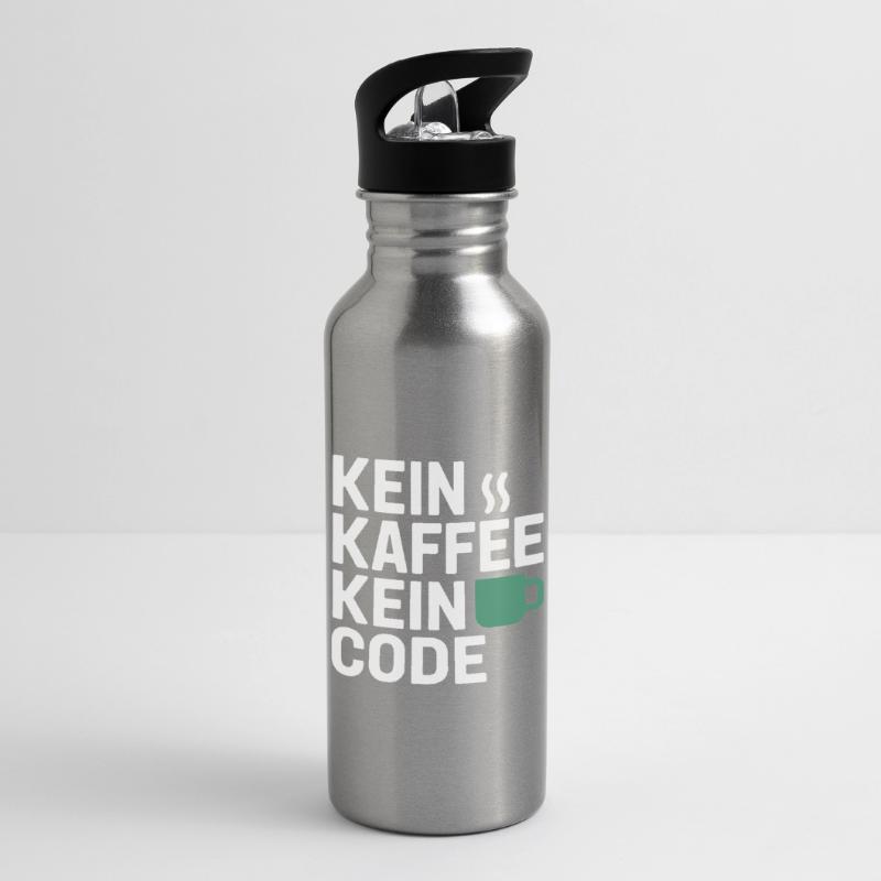 No Coffee No Code Programmer Computer Scientist Water bottle with straw