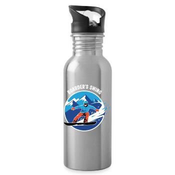 Snowboarding - Water bottle with straw - silver - Right