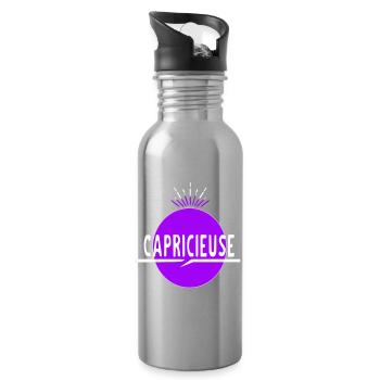 Capricieuse - Gourde avec paille intégrée - argent clair - Droite