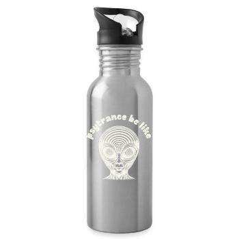 Psytrance ist wie - Psy Trance Humor Rave-Musik - Trinkflasche mit integriertem Trinkhalm - Lightsilver - Rechts