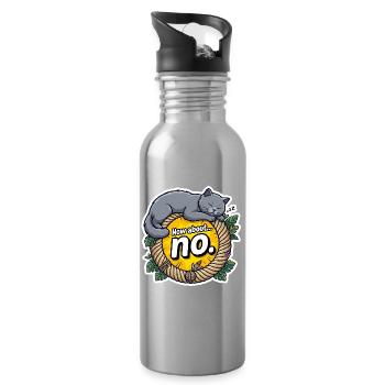 Bkh grey no - Water bottle with straw - silver - Right