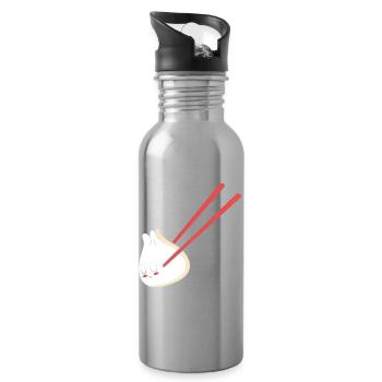 Dim Sum - Trinkflasche mit integriertem Trinkhalm - Lightsilver - Rechts