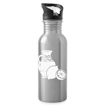 Citrus Vase Still Life Pottery - Water bottle with straw - silver - Right