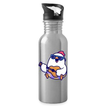 Penguin Guitar Beach Jam - Trinkflasche mit integriertem Trinkhalm - Lightsilver - Rechts