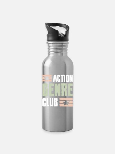 Action Centre Club Icon Tee - Trinkflasche mit integriertem Trinkhalm - Lightsilver