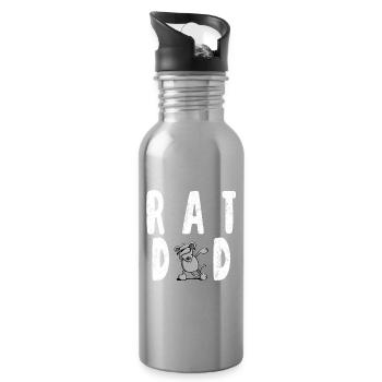 Rat Dad-Dab Danse - Rats Daddy - Danse Dab - Gourde avec paille intégrée - argent clair - Droite