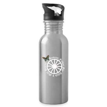 LennyhjulRomaniFolketivitfjerli - Water bottle with straw - silver - Right