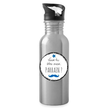 Antrag Pat - Trinkflasche mit integriertem Trinkhalm - Lightsilver - Rechts