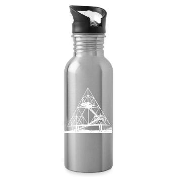 TETRAEDER WEISS - Trinkflasche mit integriertem Trinkhalm - Lightsilver - Rechts