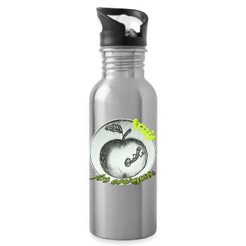 Obst - Trinkflasche mit integriertem Trinkhalm - Lightsilver - Rechts