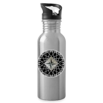 Wind Rose - Trinkflasche mit integriertem Trinkhalm - Lightsilver - Rechts