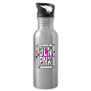 Expressive Bling Pink Design - Trinkflasche mit integriertem Trinkhalm - Lightsilver - Rechts