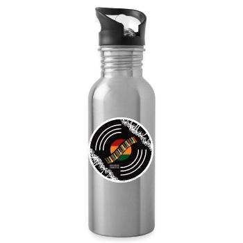Clavier Sound Circle Rainbow - Gourde avec paille intégrée - argent clair - Droite