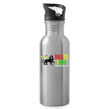 Système sonore souterrain de Rasta Fari - Gourde avec paille intégrée - argent clair - Droite