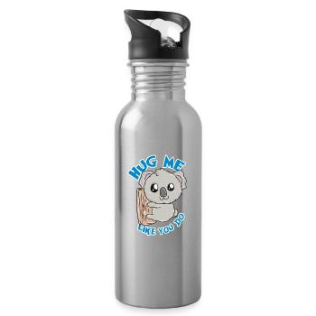 Koala - Trinkflasche mit integriertem Trinkhalm - Lightsilver - Rechts