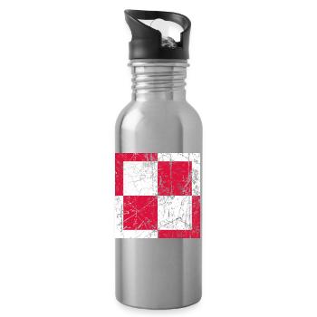 Fliegerabzeichen Polen air force roundel Poland - Water bottle with straw - silver - Right