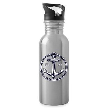PL22 Marineanker - Trinkflasche mit integriertem Trinkhalm - Lightsilver - Rechts