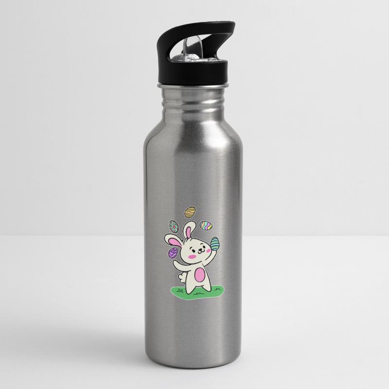 Easter bunny Easter bunny Easter eggs Happy Easter Water bottle with straw