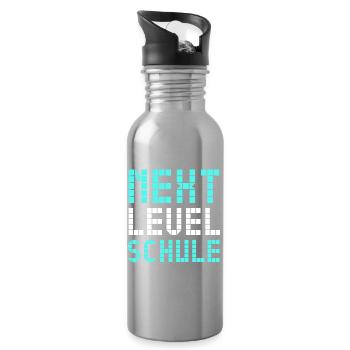 Next Level Schule - Trinkflasche mit integriertem Trinkhalm - Lightsilver - Rechts