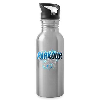 Parkour - Gourde avec paille intégrée - argent clair - Droite