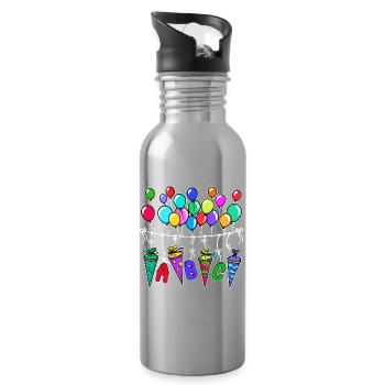 Balloon School Bag School Start School Sugar Bag - Water bottle with straw - silver - Right