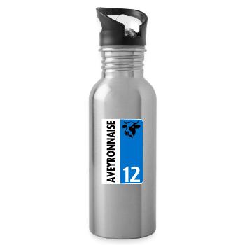 Aveyronnaise - Water bottle with straw - silver - Right