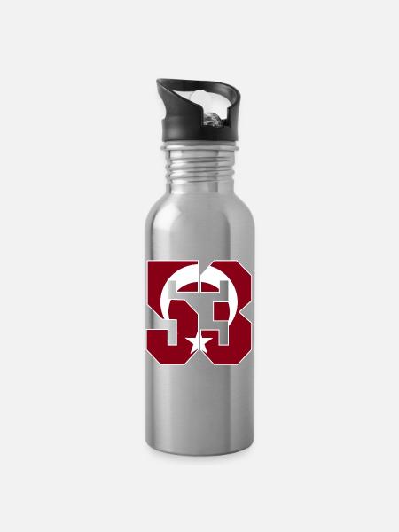 Rize 53 - Trinkflasche mit integriertem Trinkhalm - Lightsilver