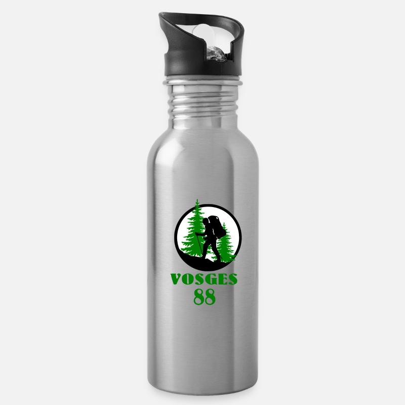 Vosges - Water bottle with straw - silver