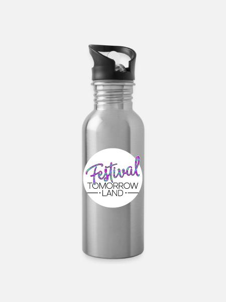 Tomorrowland Festival - Gourde avec paille intégrée - argent clair
