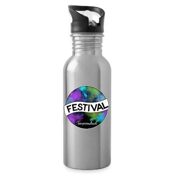 Festival Tomorrowland - Gourde avec paille intégrée - argent clair - Droite