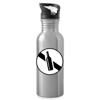 Ende des Trinkverbots - Trinkflasche mit integriertem Trinkhalm - Lightsilver - Rechts