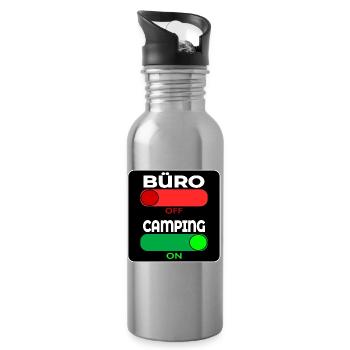 CAMPING SPRÜCHE - Trinkflasche mit integriertem Trinkhalm - Lightsilver - Rechts