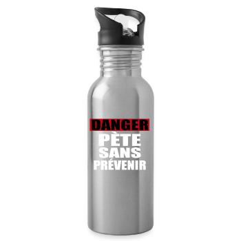 Danger Pete Sans Prévenir - Gourde avec paille intégrée - argent clair - Droite