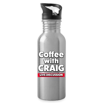 Coffee with Craig Live Discussion - Water bottle with straw - silver - Right