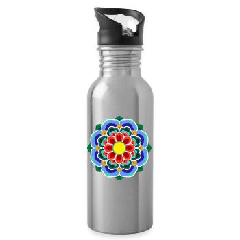 Dancheong 단청 - single (Ver.4) - Trinkflasche mit integriertem Trinkhalm - Lightsilver - Rechts