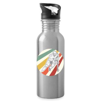 Eishockey - Water bottle with straw - silver - Right