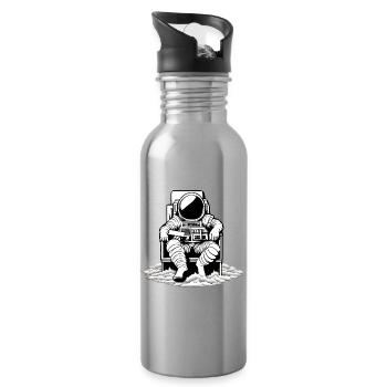 Frissons des astronautes - Gourde avec paille intégrée - argent clair - Droite