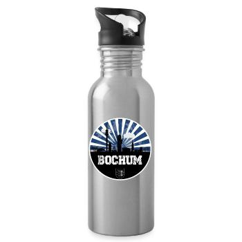 Bochum Skyline Home Game - Water bottle with straw - silver - Right