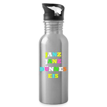 GANZ GANZ DÜNNES EIS AUF DEM DU DICH BEWEGST - Trinkflasche mit integriertem Trinkhalm - Lightsilver - Rechts