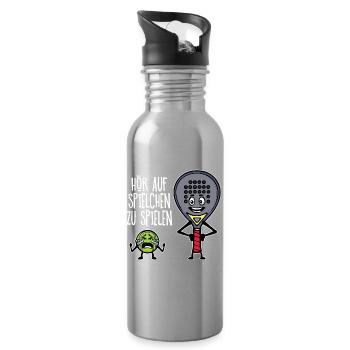 Trainer Padelteam Schläger Padel Statement Bälle - Trinkflasche mit integriertem Trinkhalm - Lightsilver - Rechts