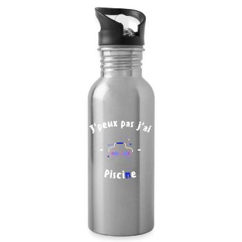 J peux pas j ai Piscine - Gourde avec paille intégrée - argent clair - Droite