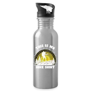 Bergsteigen Wanderer Wandern Bergwandern Statement - Trinkflasche mit integriertem Trinkhalm - Lightsilver - Rechts