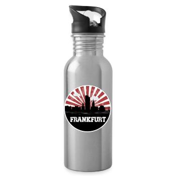 Frankfurt Skyline Home Game - Water bottle with straw - silver - Right